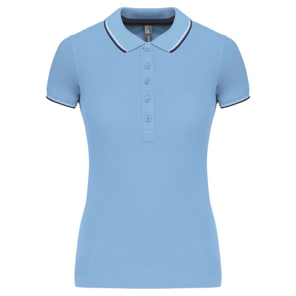 LADIES' SHORT-SLEEVED POLO SHIRT Kék 