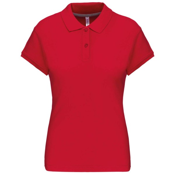LADIES' SHORT-SLEEVED POLO SHIRT Piros 