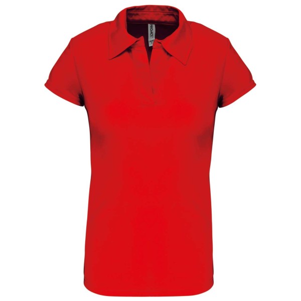 LADIES' SHORT-SLEEVED POLO SHIRT Piros 
