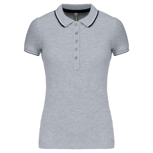 LADIES' SHORT-SLEEVED POLO SHIRT Szürke 