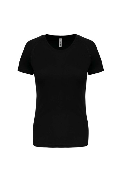 LADIES' SHORT-SLEEVED SPORTS T-SHIRT Fekete 