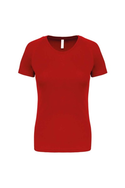 LADIES' SHORT-SLEEVED SPORTS T-SHIRT Piros 