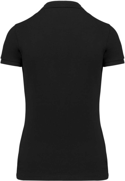 LADIES' SUPIMA® SHORT SLEEVE POLO SHIRT Fekete 