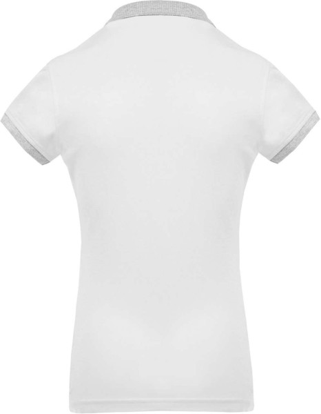 LADIES’ TWO-TONE PIQUÉ POLO SHIRT Fehér 