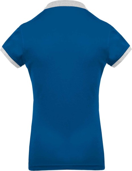 LADIES’ TWO-TONE PIQUÉ POLO SHIRT Kék 