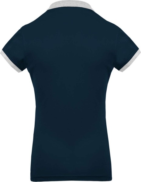 LADIES’ TWO-TONE PIQUÉ POLO SHIRT Kék 