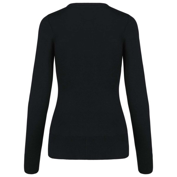 LADIES' V-NECK JUMPER Fekete 