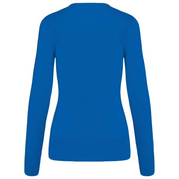 LADIES' V-NECK JUMPER Kék 