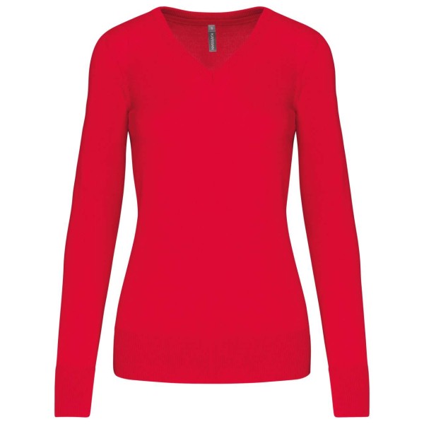 LADIES' V-NECK JUMPER Piros 
