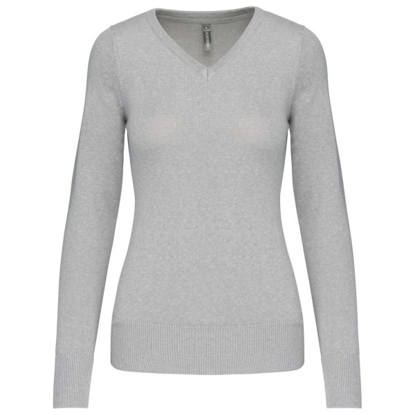 LADIES' V-NECK JUMPER Szürke 