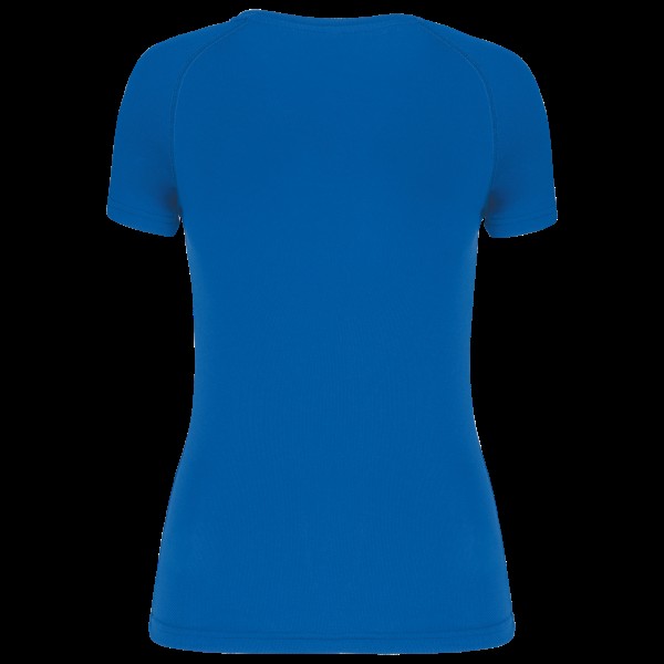 LADIES’ V-NECK SHORT SLEEVE SPORTS T-SHIRT Kék 