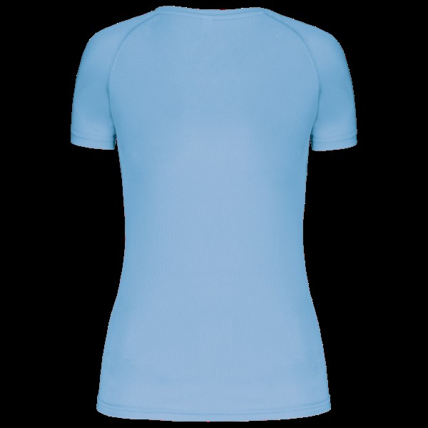 LADIES’ V-NECK SHORT SLEEVE SPORTS T-SHIRT Kék 