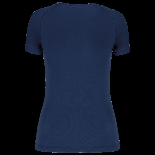 LADIES’ V-NECK SHORT SLEEVE SPORTS T-SHIRT Kék 