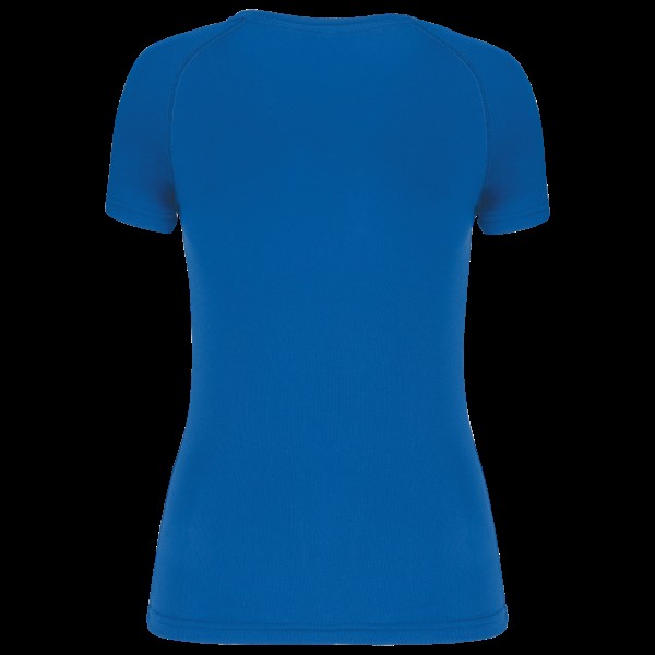 LADIES’ V-NECK SHORT SLEEVE SPORTS T-SHIRT Kék 