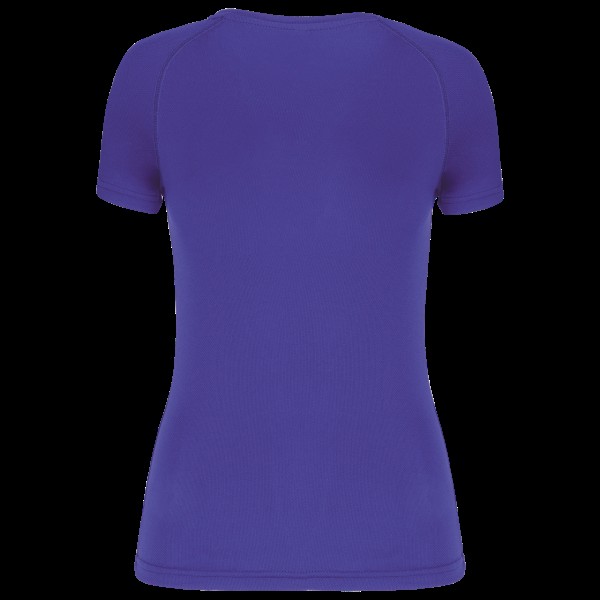 LADIES’ V-NECK SHORT SLEEVE SPORTS T-SHIRT Lila 