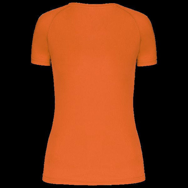 LADIES’ V-NECK SHORT SLEEVE SPORTS T-SHIRT Narancssárga 