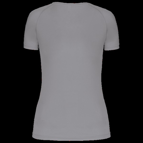 LADIES’ V-NECK SHORT SLEEVE SPORTS T-SHIRT Szürke 