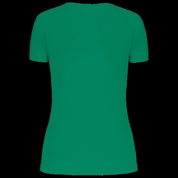 LADIES’ V-NECK SHORT SLEEVE SPORTS T-SHIRT Zöld 