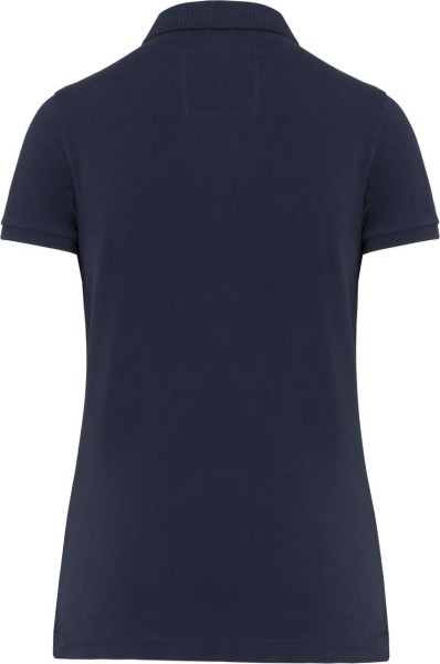 LADIES' VINTAGE SHORT SLEEVE POLO SHIRT Kék 