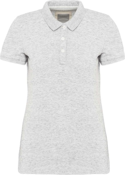 LADIES' VINTAGE SHORT SLEEVE POLO SHIRT Szürke 