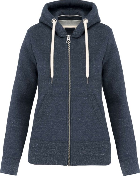 LADIES' VINTAGE ZIPPED HOODED SWEATSHIRT Kék 
