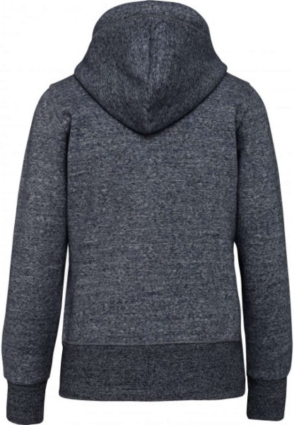 LADIES' VINTAGE ZIPPED HOODED SWEATSHIRT Kék 