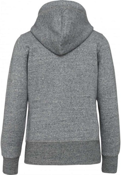 LADIES' VINTAGE ZIPPED HOODED SWEATSHIRT Szürke 