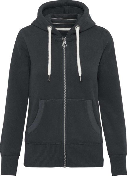 LADIES' VINTAGE ZIPPED HOODED SWEATSHIRT Szürke 