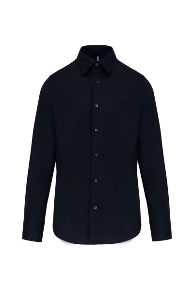 LONG-SLEEVED COTTON/ELASTANE SHIRT Kék 