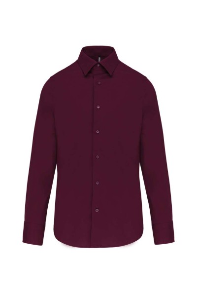 LONG-SLEEVED COTTON/ELASTANE SHIRT Piros 