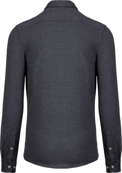 LONG-SLEEVED JACQUARD KNIT SHIRT Szürke 
