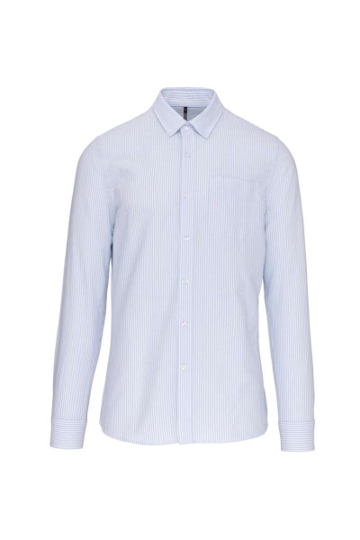 LONG-SLEEVED WASHED OXFORD COTTON SHIRT Fehér 
