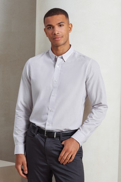 'MAXTON' CHECK MEN'S LONG SLEEVE SHIRT Kék 