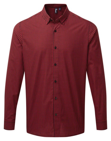 'MAXTON' CHECK MEN'S LONG SLEEVE SHIRT Fekete 