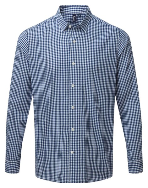 'MAXTON' CHECK MEN'S LONG SLEEVE SHIRT Kék 