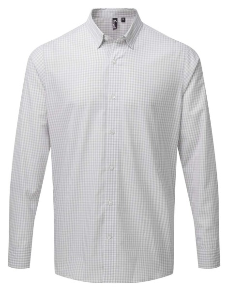 'MAXTON' CHECK MEN'S LONG SLEEVE SHIRT Szürke 