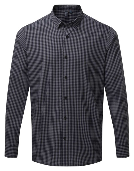 'MAXTON' CHECK MEN'S LONG SLEEVE SHIRT Szürke 