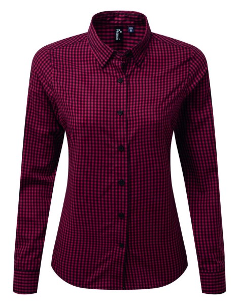 'MAXTON' CHECK WOMEN'S LONG SLEEVE SHIRT Fekete 