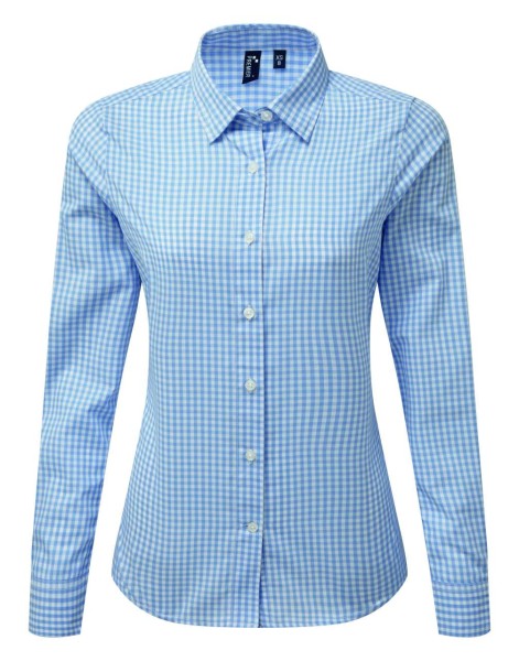 'MAXTON' CHECK WOMEN'S LONG SLEEVE SHIRT Kék 