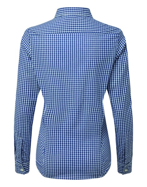 'MAXTON' CHECK WOMEN'S LONG SLEEVE SHIRT Kék 
