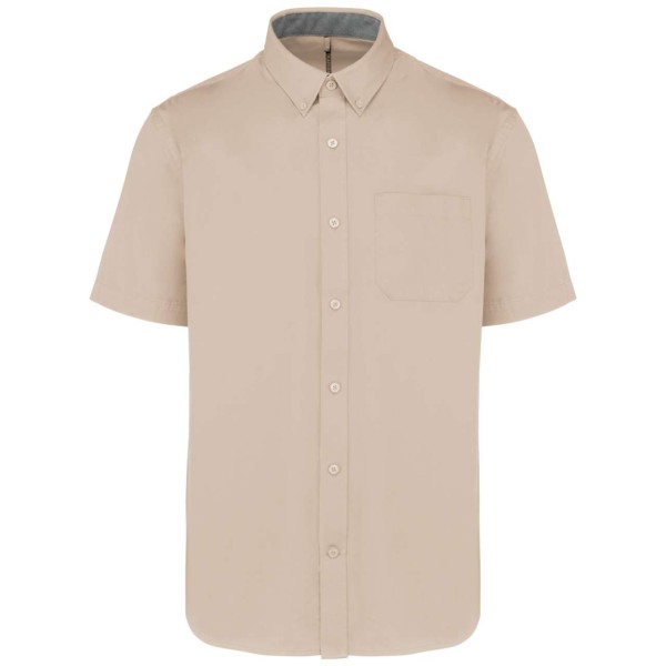 MEN'S ARIANA III SHORT-SLEEVE COTTON SHIRT Barna 