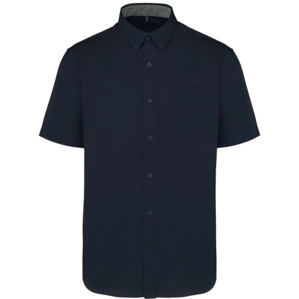 MEN'S ARIANA III SHORT-SLEEVE COTTON SHIRT Kék 