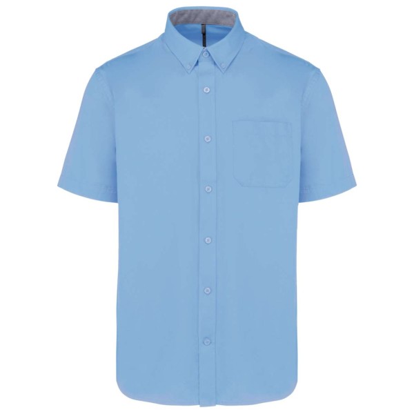 MEN'S ARIANA III SHORT-SLEEVE COTTON SHIRT Kék 