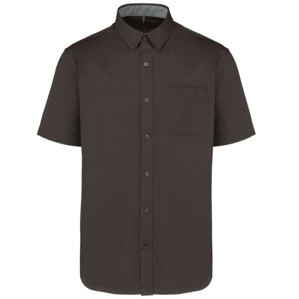 MEN'S ARIANA III SHORT-SLEEVE COTTON SHIRT Szürke 