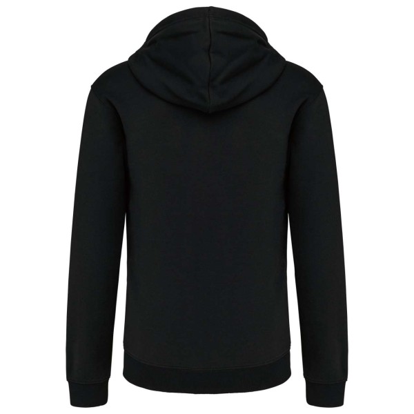 MEN'S CONTRAST HOODED FULL ZIP SWEATSHIRT Fekete 
