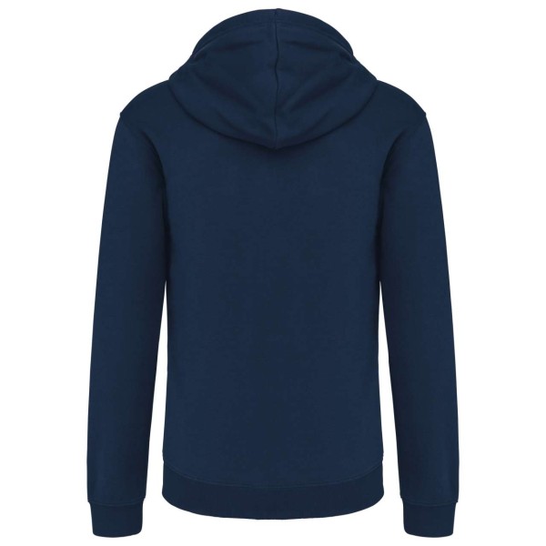 MEN'S CONTRAST HOODED FULL ZIP SWEATSHIRT Kék 
