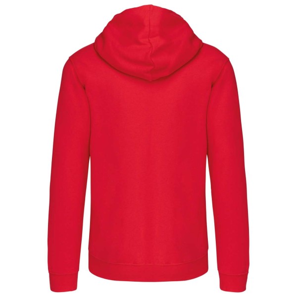 MEN'S CONTRAST HOODED FULL ZIP SWEATSHIRT Piros 