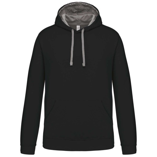 MEN'S CONTRAST HOODED SWEATSHIRT Fekete 
