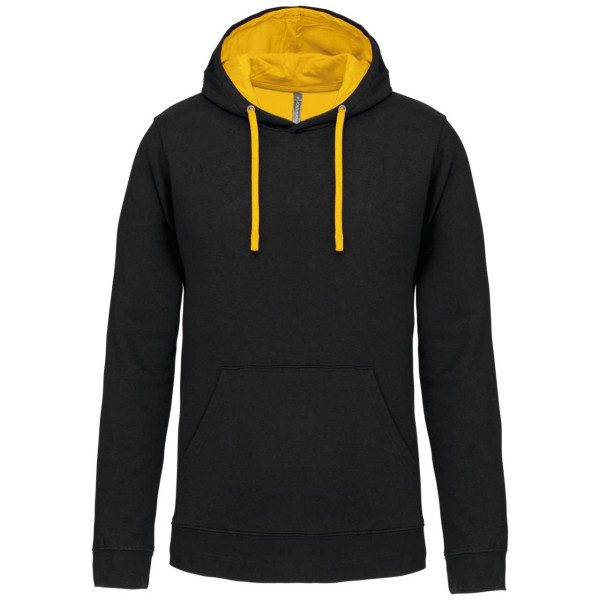 MEN'S CONTRAST HOODED SWEATSHIRT Fekete 