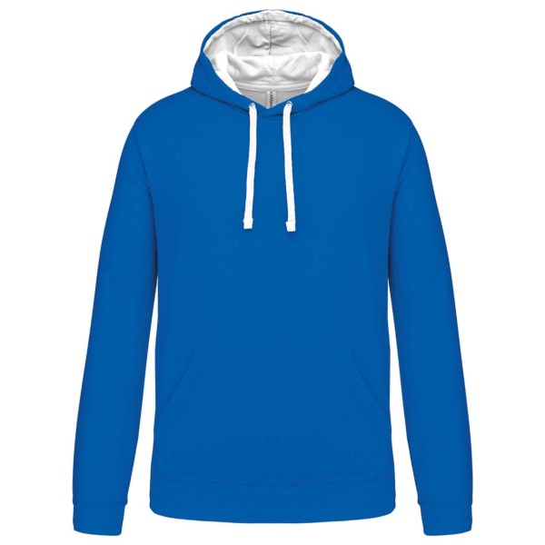 MEN'S CONTRAST HOODED SWEATSHIRT Kék 